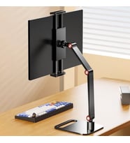 TriLine Monitör Tablet iPad Telefon Tutucu 12-16 İnç Universal Metal 360° Derece Döner Stand