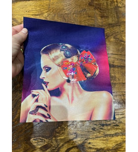 23X20 CM PUL PAYETLİ OYNAR TOKALI KIZ ARMA DİKİŞ APLİKE