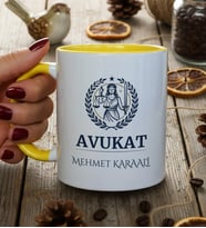 Kişiye Özel Karikatürlü Erkek Avukat Kupa Bardak Avukatlar Günü Hediyesi