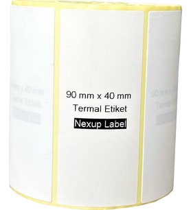 90X40 Mm Termal Etiket, Barkod/Adres/Kargo Termal Etiketleri, Zebra Diğer Yazıcılarla Uyumlu