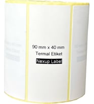 90X40 Mm Termal Etiket, Barkod/Adres/Kargo Termal Etiketleri, Zebra Diğer Yazıcılarla Uyumlu