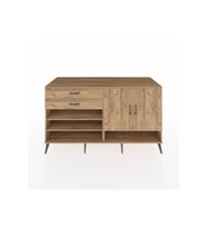 Kronos Konsol 4 Raflı 2 Çekmeceli 2 Kapaklı 176x59x99 Çam-Çam