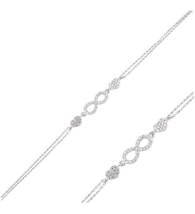 SONSUZLUK 925 AYAR GÜMÜŞ BİLEKLİK (Karışık)