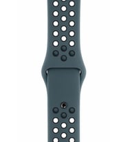 Pazariz Apple Watch Uyumlu 42-44-45 Mm Bileklik  Band Delikli Kordon Koyu Yeşil (Sarı)
