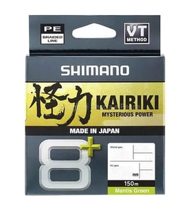 Shimano 24 Kairiki 8+ Plus 150m Mantis Green Örgü Misina 0,13 mm - 8,3 kg