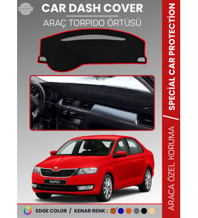 SKODA RAPİD (2013-2017) Torpido Örtüsü Ön Göğüs Halı Torpido Koruma Tam Uyum Kaymaz UV Koruma