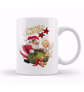 Yılbaşı Yeni Yıl Konseptli Noel Baba Christmas Kupa Bardak Porselen