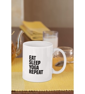 Eat Sleep Yoga Repeat Baskılı Kupa Bardak