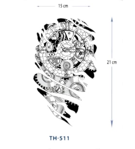 TH-511 ORTA BOY SAAT DESEN GEÇİCİ DÖVME-TATTO