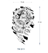 TH-511 ORTA BOY SAAT DESEN GEÇİCİ DÖVME-TATTO