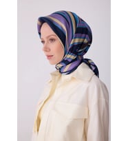 Belli Nostalji Serisi Twill İpek Desenli Eşarp 4311D