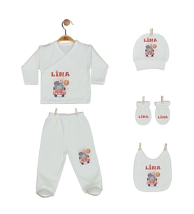 Pia Baby Gl 2206 İsme Özel Beşli Zıbın Set
