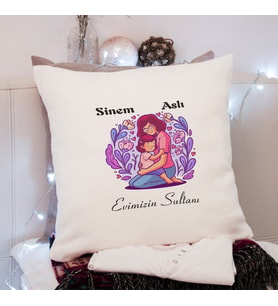 Evimizin Sultanı Tasarımlı Yastık Kişiye Özel