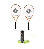2 Adet Max Joys 23 İnç Çocuk Tenis Raketi + 2 Adet Tenis Çantası +  3 Adet Expert Seviye Maç Topu