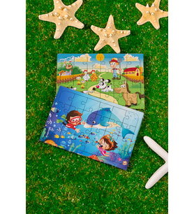 Okul Öncesi Başlangıç Yapboz Çiftliğim Ve Dalgıç Ahşap Puzzle Set