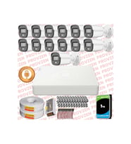Provzen Hikvision 13'lü Full HD Güvenlik Kamerası Set 7/24 Renkli, Mikrofonlu, Olay Anında Bildirim