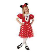 Minnie Mouse Çocuk Kostüm 5-6 Yaş Kırmızı Glitz
