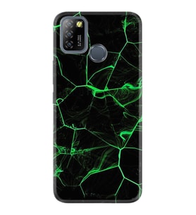 INFINIX Smart 4 5 6 Zero 8 S5 Pro Kılıf Desemli Silikon Yeşil Şerit Mermer 1320