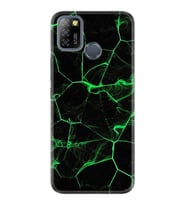 INFINIX Smart 4 5 6 Zero 8 S5 Pro Kılıf Desemli Silikon Yeşil Şerit Mermer 1320