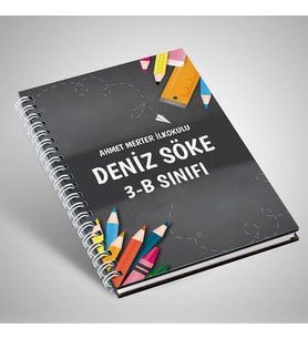 Kara Tahta Temalı Öğrenci Defteri