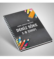 Kara Tahta Temalı Öğrenci Defteri