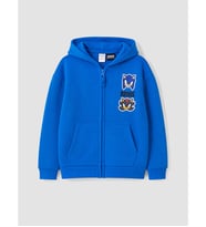 LCW Kids Mavi Sonic Baskılı Erkek Çocuk Fermuarlı Sweatshirt