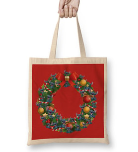 Stitch Lilo And Stitch Multiface Christmas Wreath Bez Çanta Uzun Saplı
