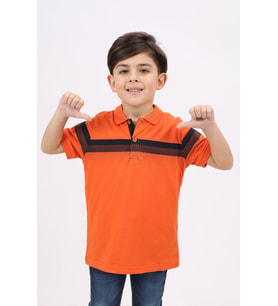 Toontoy Erkek Çocuk Baskılı Tişört (Oranj)