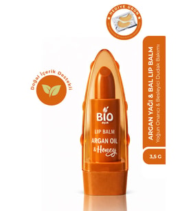 Bio Asia Aloe Vera & Argan Yağlı Lip Balm, Nemlendirici & Onarıcı Dudak Balmı