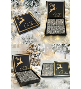 4'lü Boş Advent Calendar - Yılbaşı Temalı Konsept Hediye Kutusu - Sevgiliye Hediye (Boş Kutu)