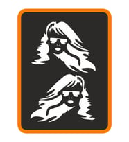 Madonna 2 Adet Sağ-Sol Takım Ticari Araç Oto Sticker 40*30 Cm Beyaz