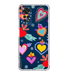 PrintiFy Xiaomi Redmi Note 11 Pro Uyumlu Retro Color 3 Baskılı Şeffaf Köşe Korumalı Antişok Kılıf