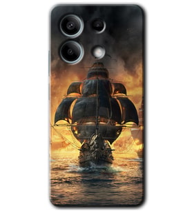 Redmi Note 13 Pro 5G Kılıf HD Desen Baskılı Kılıf - Siyah İnci