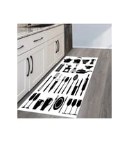 Rovigo Home Dijital Baskı Yıkanabilir Kaymaz Taban Mutfak Halısı RVG2091-SD032 (Beyaz)