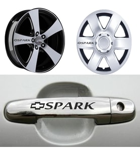 Spark Kapı Kolu Jant Sticker (10 Adet) Etiket Yapıştırma Z173