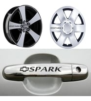 Spark Kapı Kolu Jant Sticker (10 Adet) Etiket Yapıştırma Z173