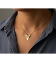 Kişiye Özel Faith (İnanç) Yazılı Haç Model Kolye 925K Gümüş (Gold)