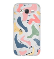 Samsung Galaxy J5 Kapak Abstract Tasarımlı Şeffaf Silikon Kılıf