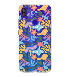 Xiaomi Redmi Note 7 Pro ile Uyumlu 1mm Kapak Memphis Desen Tasarımlı Şeffaf Silikon Kılıf