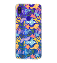 Xiaomi Redmi Note 7 Pro ile Uyumlu 1mm Kapak Memphis Desen Tasarımlı Şeffaf Silikon Kılıf