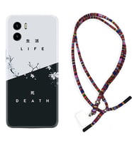 Vivo Y15S Y32 Y33S Y51 Y53S Kılıf Boyun Asklı Rasta Silikon Life and Death 1339