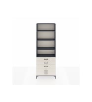 Arges Dolap 4 Raflı 3 Çekmeceli 2 Kapaklı 88x30x243 Antrasit-Aytaşı