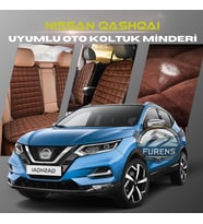 Nissan Qashqai Kahverengi Renk Tay Tüyü Cepli & Terletmez Sırtlı Oto Koltuk Minder Seti - Koltuk Koruma Kılıfı (ÖN & ARKA TAM SET)