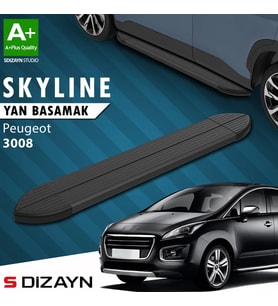 S-Dizayn Peugeot 3008 Skyline Siyah Yan Basamak 183 Cm 2009-2013 A+ Kalite