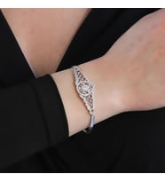 Zirkon Taşlı Hürrem Modeli Gümüş Bileklik