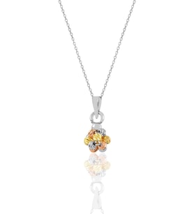 Söğütlü Silver Gümüş altın yaldızlı, rodaj ve rose renkli dorissa dorica top kolye