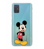 Samsung Galaxy A51  Kamera Korumalı  Kapak Mickey Mouse Tasarımlı  Şeffaf Kılıf