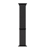 Microsonic Apple Watch Series 7 45mm Hasırlı Kordon Woven Sport Loop Siyah