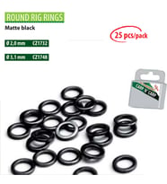CZ 1731 Round Rig Rings 2 mm, Matte Black (25Pcs)