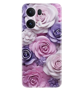 Oppo Reno 13F Kılıf Boutique Baskılı Resimli Mor Güller Pcode -029